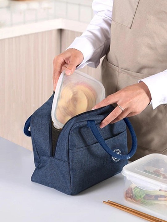 ALFYO Anime Lunch Bag for Boys/Girls Short Trip (Black) — Design May Vary