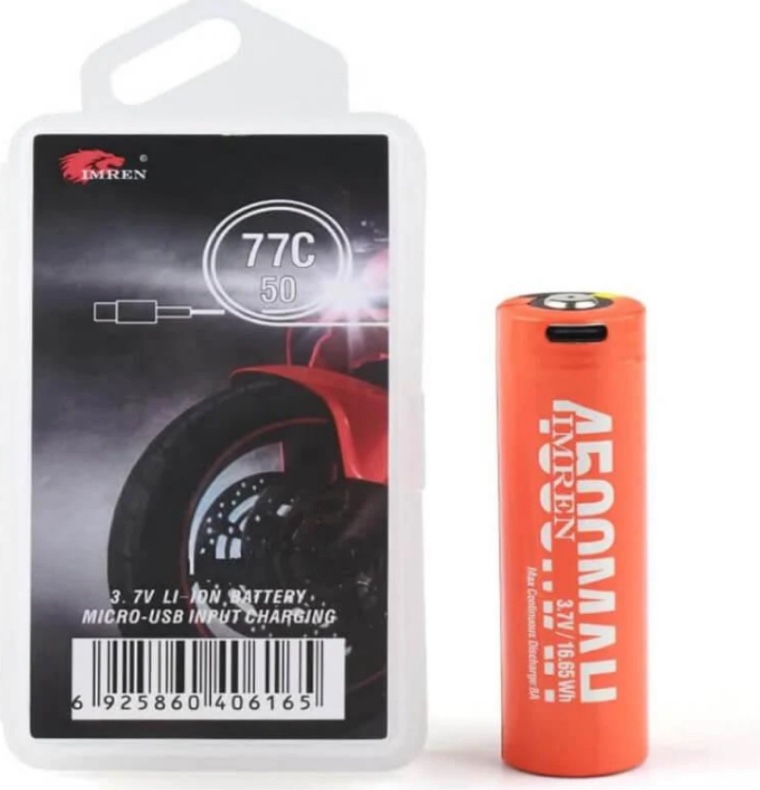 IMREN 21700 4500mAh 8A Type C Lithium Rechargeable Battery for Electric Skateboard