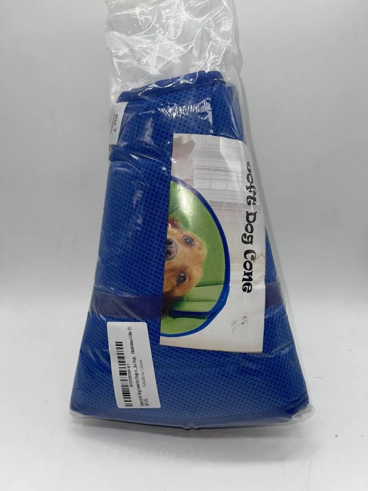 Blue Extra Soft Adjustable Dog Cone Elizabethan Collar For Dogs