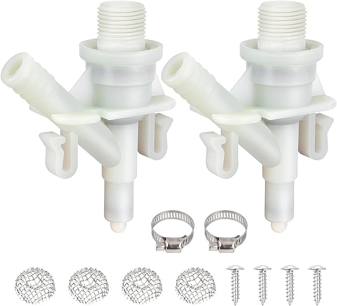 Funmit 385311641 RV Toilet Water Valve Kit Replacement