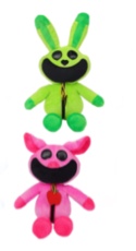IHITLAB Smiling Critters plush coration (Green & Pink)