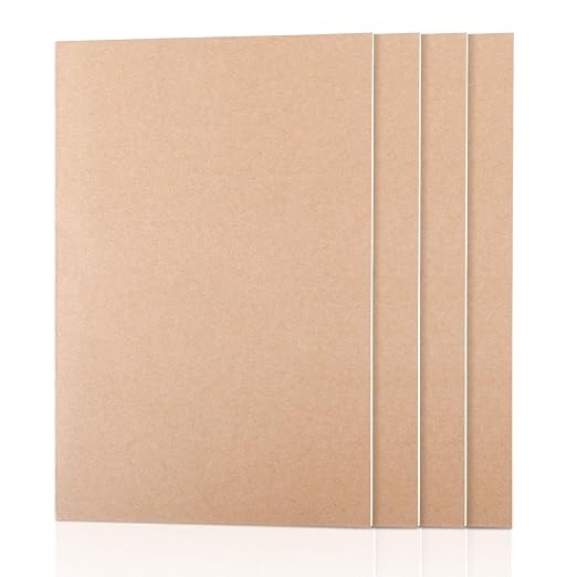 DSLSQD 4 Pack Blank Notebook, 8.3 X 5.5 Inches A5 Kraft Notebooks Bulk Sketchbook Blank Journal for Drawing Art Travelers Ideal Gifts Students and Office Supplies (34 Sheets/68 Pages)
