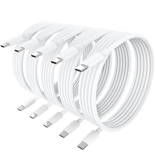 iPhone 15 Charger Cable - [MFi Certified] 5 Pack 6Ft USB C to USB C Charger Cable, Type C Charger Fast Charging Cord for iPhone 15/15 Pro/15 Pro Max, iPad Pro, Samsung Galaxy and Android Phone