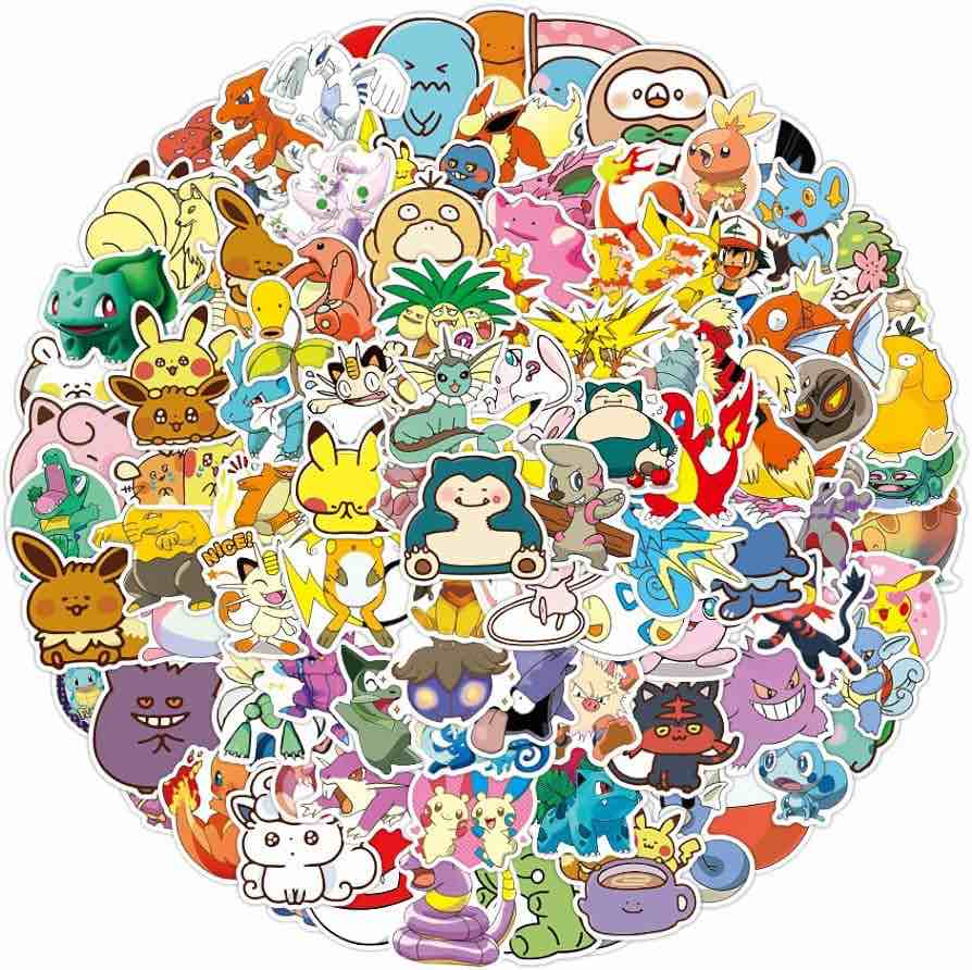 200 Pcs Cute Anime Cartoon Monster Stickers,Kawaii Vinyl Waterproof Mixed Stickers Pack for Water Bottle Laptops Computers Luggage Scrapbooks Teens and Adults Birthday Party Favors Decals