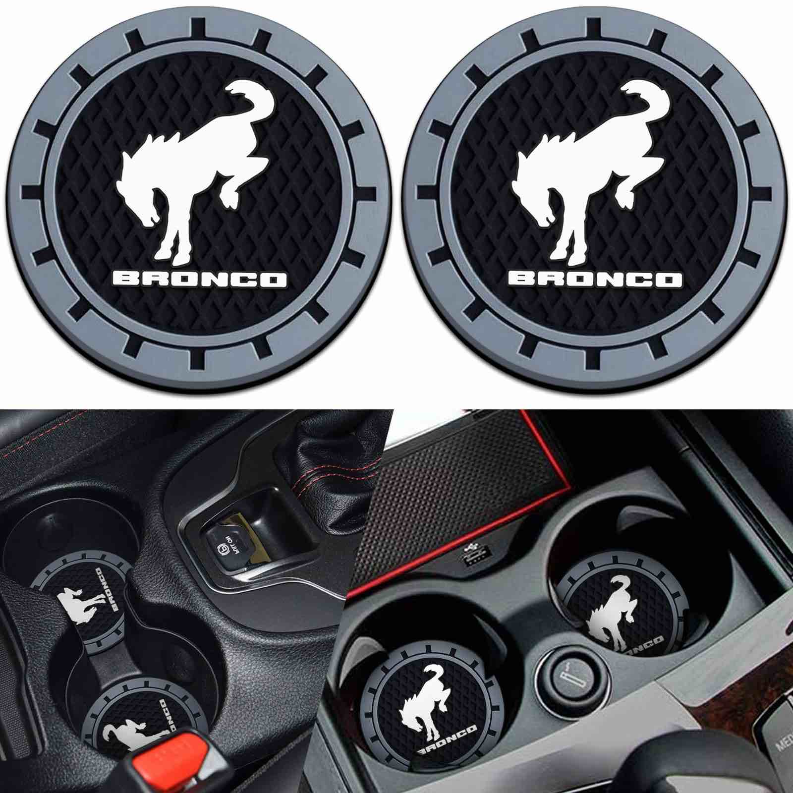 2PCS Car Cup Holder Coaster, Non-slip Silicone Cup Pads, Universal Cup Mat Car Interior Accessories
