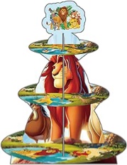 Cupcake stand, 3-level dessert stand with Lion King theme, party centerpiece for Lion King, party decoration supplies for children and adults birthdays