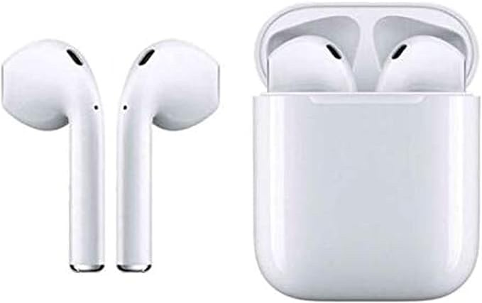 TWS i12 V5.0 Double Earphones — Sports Wireless Bluetooth Headset for Apple iPhone, iPad, Android Phones and Tablets, Windows PC, Tablets, and Smart Phones with Charging Case