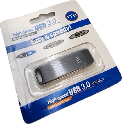 High Speed USB 3.0 Flash Drive — Easy and Speedy! (1TB, Black)