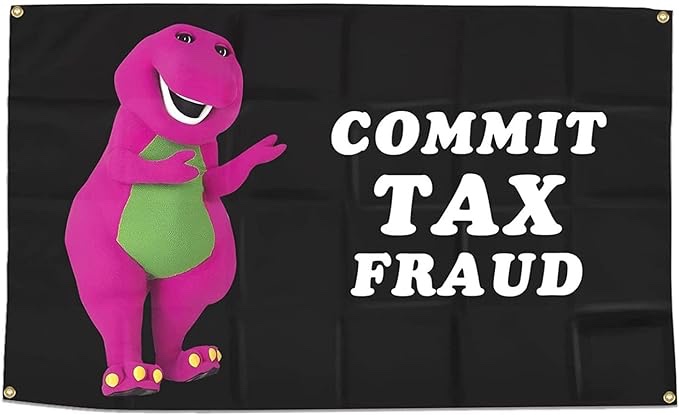 Commit Tax Fraud Funny Tapestry Flag Wall Tapestry for College Dorm Room Lawn Holiday Party Decor Banner 3X5Ft