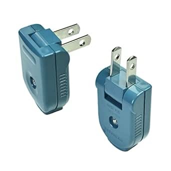 2 Prong Extension Cord Plug 2P, 2W, 15 Amp (2pack)