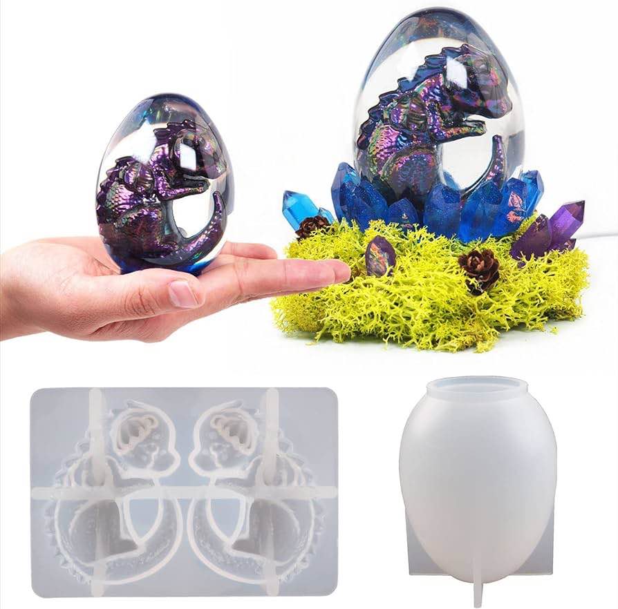 Dragon Mold Dragon Egg Mold Silicone Mold for Candle Clay Mold Animal Mold