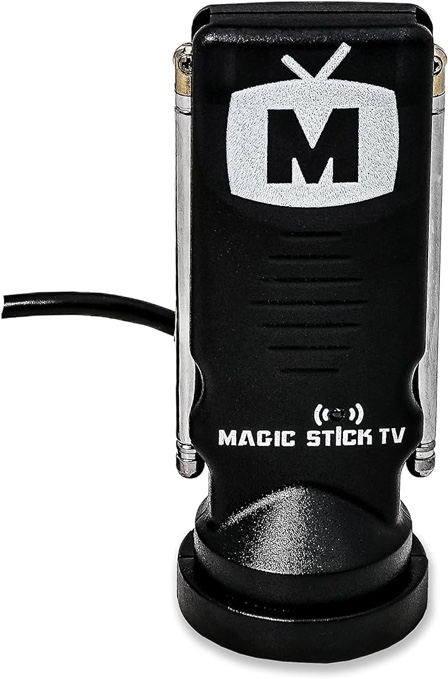 Magic Stick TV MS-MINI Multi-Directional TV Adjustable Antenna - Omnidirectional Indoor Clear TV Antenna for Smart TV as seen on TV, 4k 1080p 720p 1080i HD TV Antennas High Definition - 50 Miles Range
