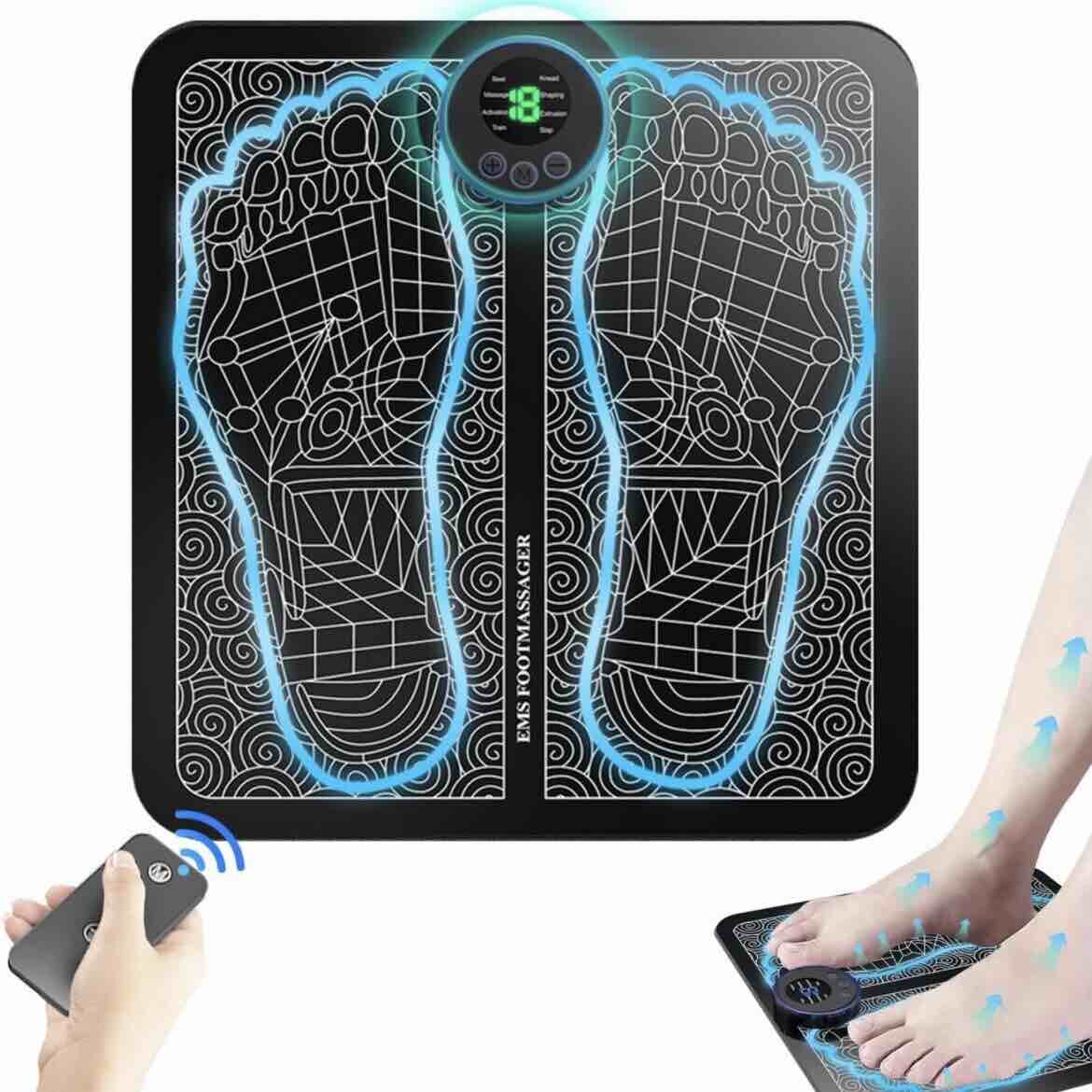 BFAHE EMS Foot Stimulator Foot Massage Remote Control for Circulation And Pain
