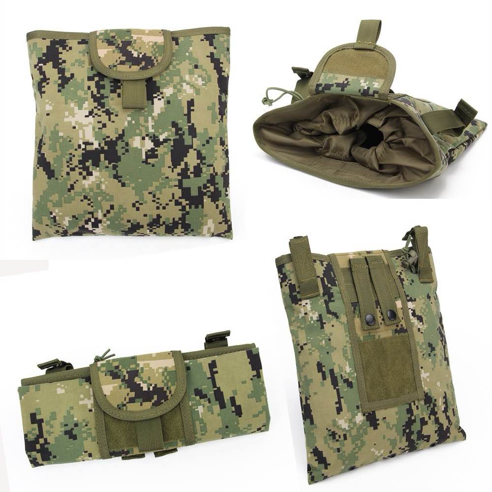 Warrior Quest 1000D Nylon Folding Tactical Dump Pouch – Foldable Molle Magazine Mag Dump Pouch