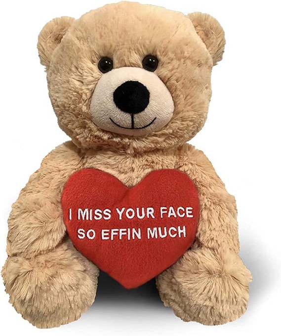 BETAM Cute and Unique I Miss your face so effin much 10 inch Plush Animal Gift Pack