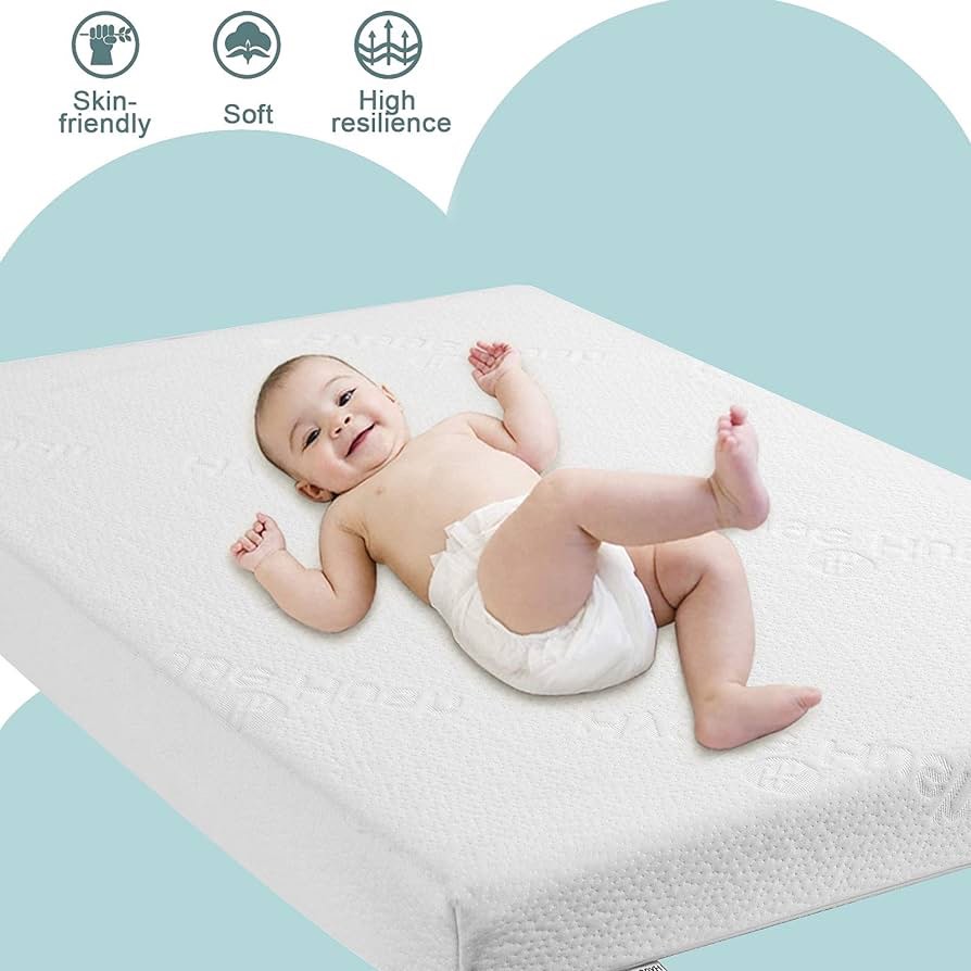 Hygge Hush Pack n Play Mattresses, Pack and Play Mattress Pad, Playard Mattress Memory Foam, Portable Toddlers Mattress Firmness Featuring Soft Removable Washable Outer Cover (38 x 26 inches)