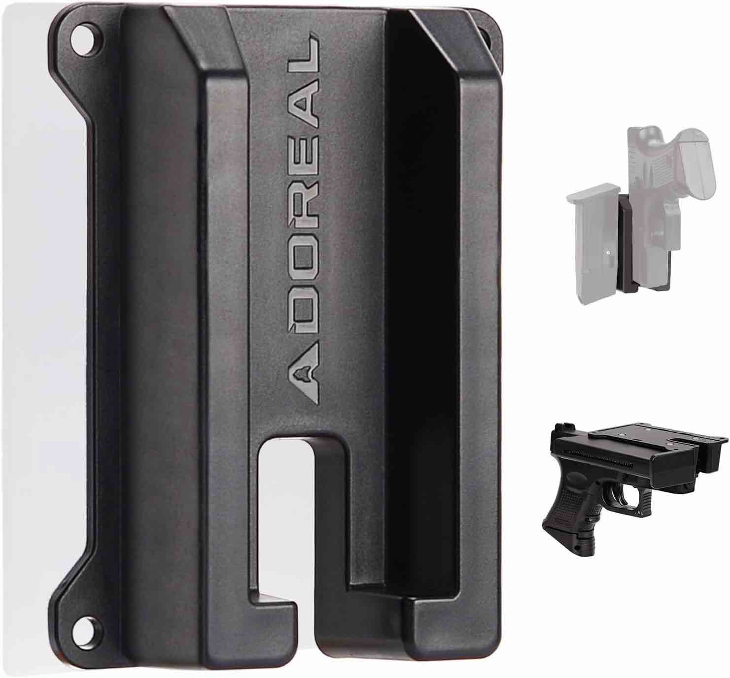 BOOSTEADY Quick Pull Magnetic Gun Mount, Gun Holster for Vehicle, Home or Office, Concealed Gun Magnet for Pistol in Truck, Car, Vehicle, Wall, Desk