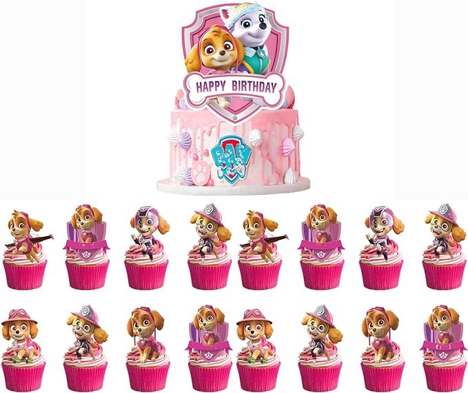 25pcs Childrens Cake Toppers Cupcake Toppers Cake Decorations,Childrens Birthday Party Supplies Decorations (2)