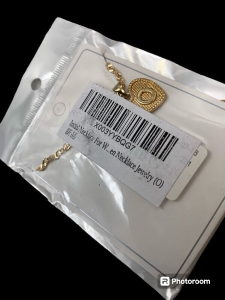 Dainty Gold Necklace for Women Initial Necklace for Women 14K Gold Plated Heart Letter Pendant Necklace Capital Monogram Necklace Alhpabets Chain Necklace Gift for Women(O)