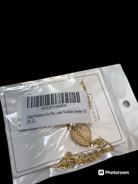 Dainty Gold Necklace for Women Initial Necklace for Women 14K Gold Plated Heart Letter Pendant Necklace Capital Monogram Necklace Alhpabets Chain Necklace Gift for Women (Y)
