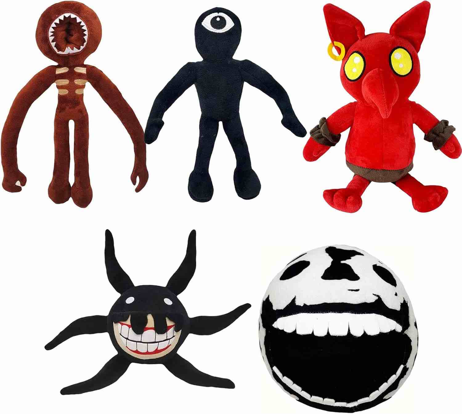 PERUKOYO Doors Plush Toys,5PCS El Goblino Plush,2023 New Monster Horror Game Plushies,Doors Stuffed Animals,Birthday Gifts for Game Fans Children