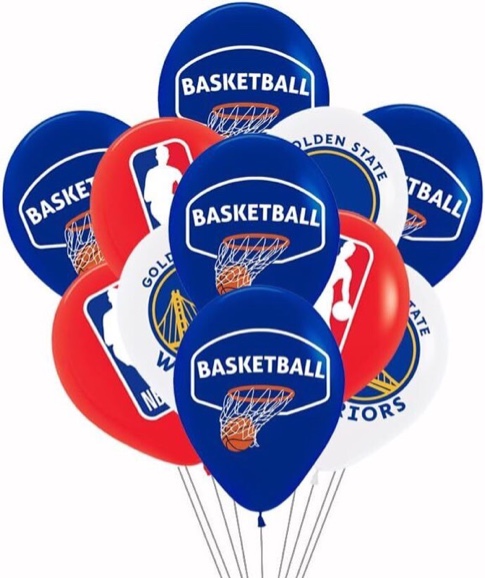 Basketball Balloons March Balloons Basketball Competition Sports Game Party Balloons Birthday Party Decorations Los Angeles Boston New York Basketball Team (Golden State)