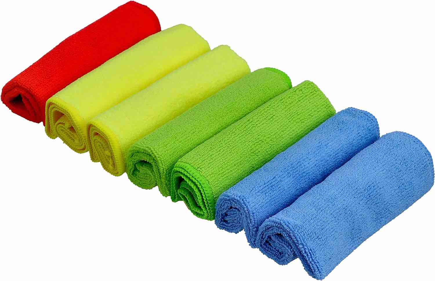 Royalford Royalbright 7 Piece Microfiber Cleaning Cloth Set RF10738 Powerful and High Density Microfiber Cloth Multicolor