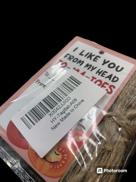 Valentine's Day Gift Tags - to and from Valentine Tags with String - Fruit Valentines Name Tags - Valentine Labels for Gifts Wrapping Bags Boxes - Happy Valentine's Day Paper Hangtags (6 Design) -08