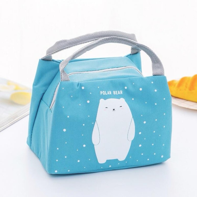 Portable Student Lunch Bag — Portable Insulation Bag (Polar Bear) — Design May Vary