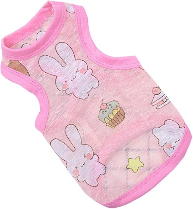 CheWyz Cute Pet Shirts Dog T-Shirts with Rabbit Pattern Summer Pet Breathable Soft Shirt Puppy Shirts Dog Clothing Small