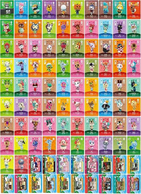 100pcs Selection of Popular Villagers in Series 1-5, Mini ACNH Cards with 12 Welcome RV Cards Compatible with Animal Crossing New Horizons, Switch, WII U, New 3DS Console Compatible