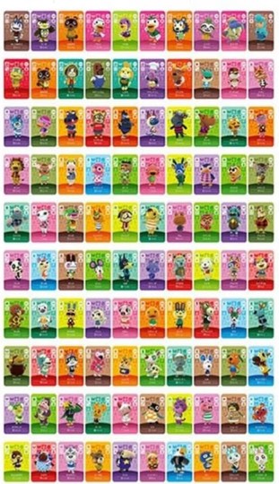 ACNH NFC Cards Series-1,Mini NFC Villagers Cards for NS Games(100 PCS)
