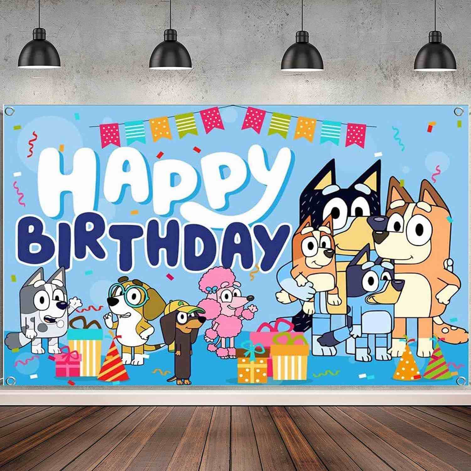 Blue Dog Birthday Party Supplies birthday Party Boys and Girls Party 7x5ft