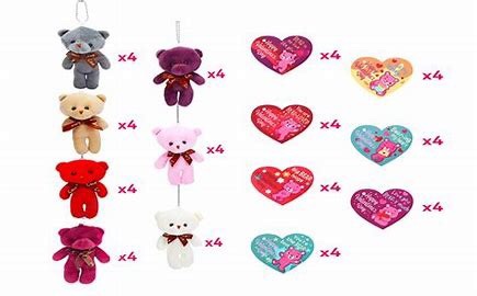 AUUOKDG 28Pcs Valentines Day Gift Cards for Kids with Bear