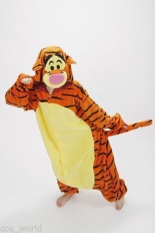 (Tigger, 5T) Outfits Tigger Tiger Adult Romper Fleece Anime Pyjamas one piece Costume Cosplay