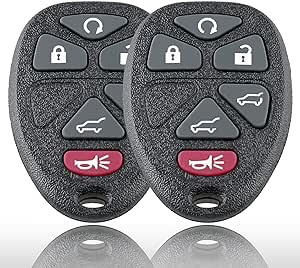 Montgopest Car Key Fob Keyless Entry Remote 6 Button Compatible with Chevy Tahoe Suburban | GMC Yukon Yukon XL1500 2500 | Cadillac Escalade Key Replacement OUC60221 OUC60270