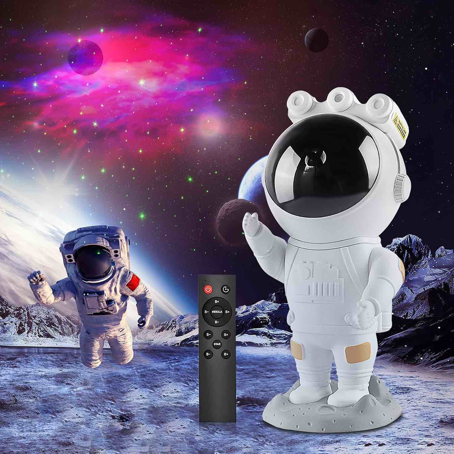 SZPACMATE Astronaut Galaxy Star Ceiling Projector, Starry Night Light with Nebula, Timer and Remote Control, Bedroom, Best Gifts for Kids and Adults