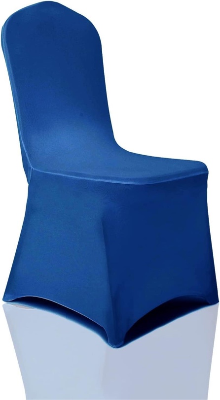 CZJC Stretch Spandex Chair Slipcovers, Dining Room Chair Covers Stretch Chair Slipcovers Protector for Wedding, Banquet, and Party. (10,Blue)