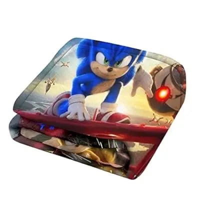 Sonic The Hedgehog Blanket for Boys Cute Anime Toddler Blanket Cartoon Fleece Kids Throw Blankets Soft Flannel Toddler Blankets Cozy Blanket for Kids Fluffy Toddler Blankets Sonic 50''x60''