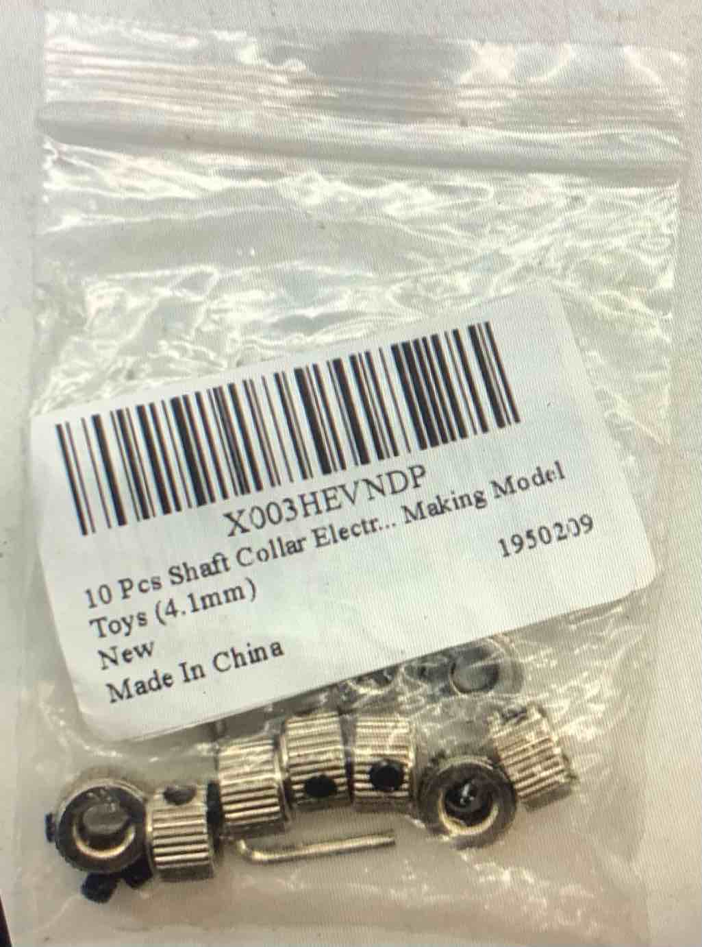 10 Pcs Shaft Collar Electroplate Ferronickel Shaft Lock Collar Ring Carbon Steel Hex Fixed Buckle DIY Technology Making Model Toys (4.1mm)