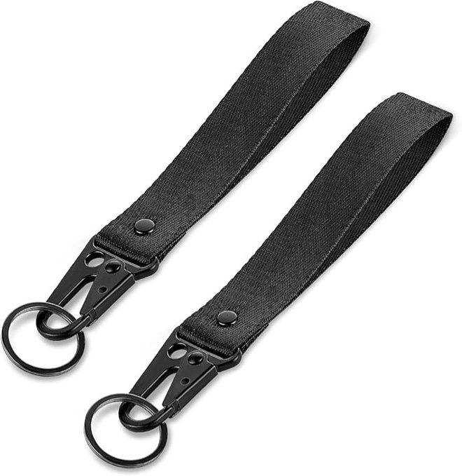 FELPE 2Pack Classic Keychain,Lanyard Black Wristlet Keychain,Badge Lanyards, Lanyard for Keys can Hang Key,Wallet,Jeans Decoration