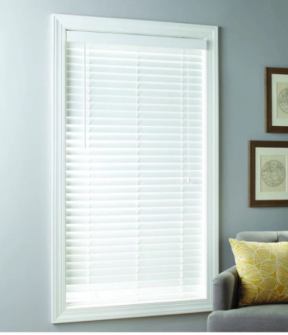 Better Homes & Gardens 2  Cordless Faux Wood Horizontal Blinds  White  35x64