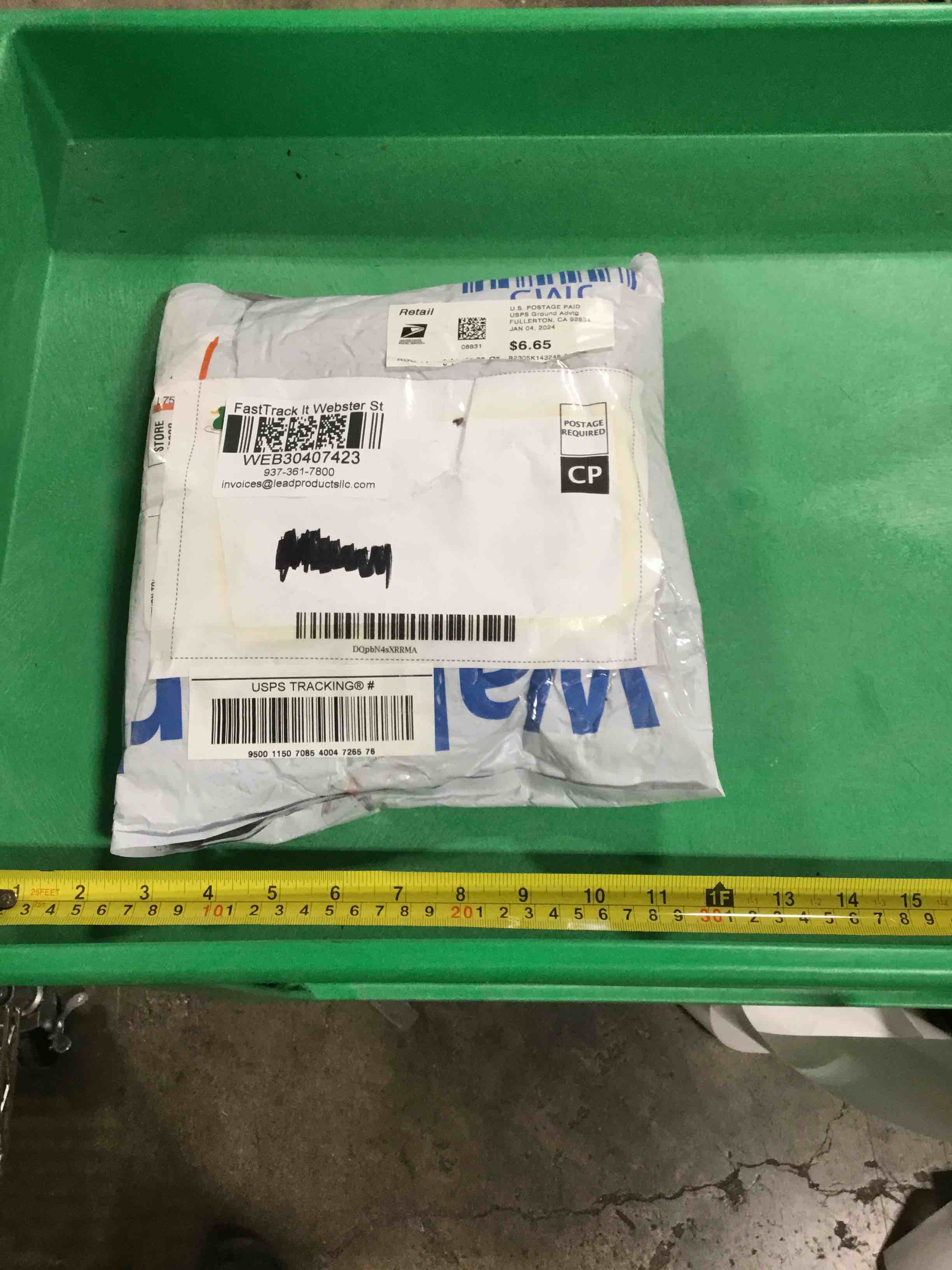 DHL undeliverable mail, mystery item