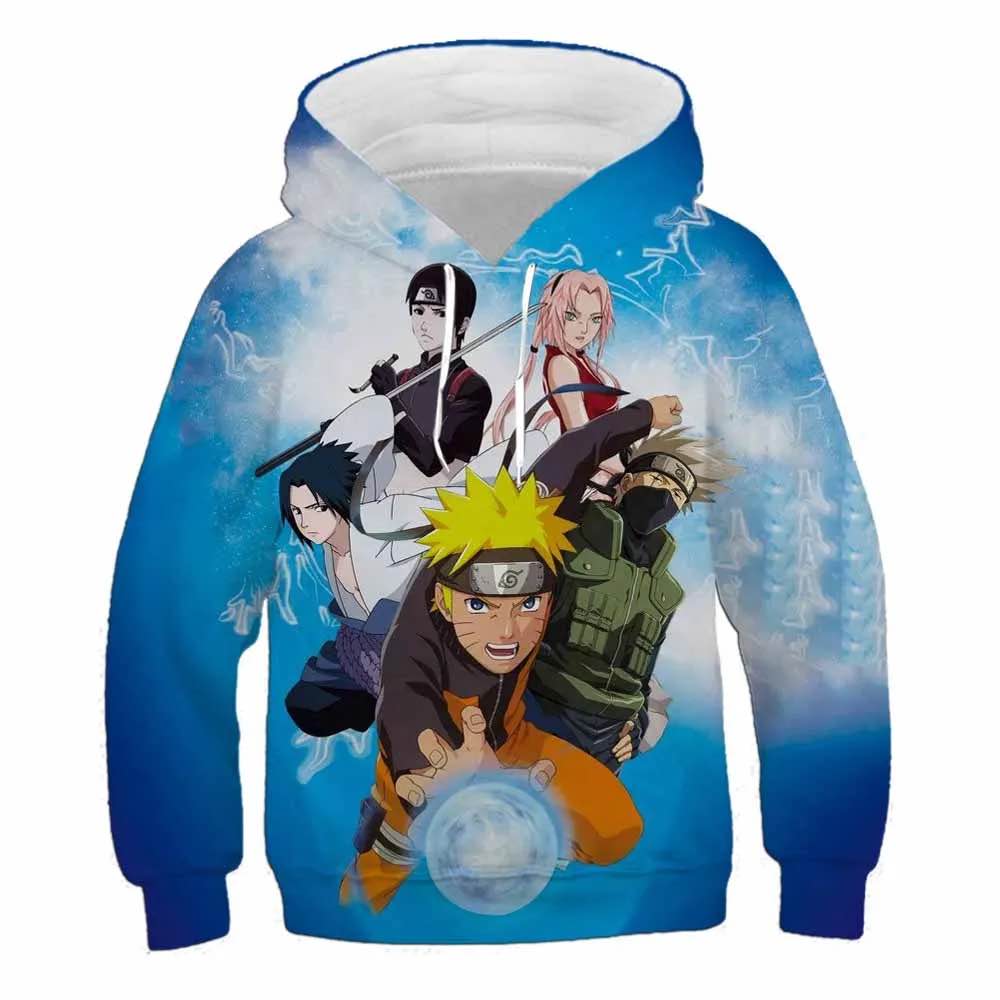 Anime Naruto Hooded Pullover for Men (Size S)