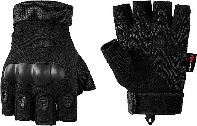 YAKADE Tactical Gloves, Touchscreen Training Gloves with Hard Knuckle, Motorcycle Cycling Hiking Climbing Outdoor Gloves