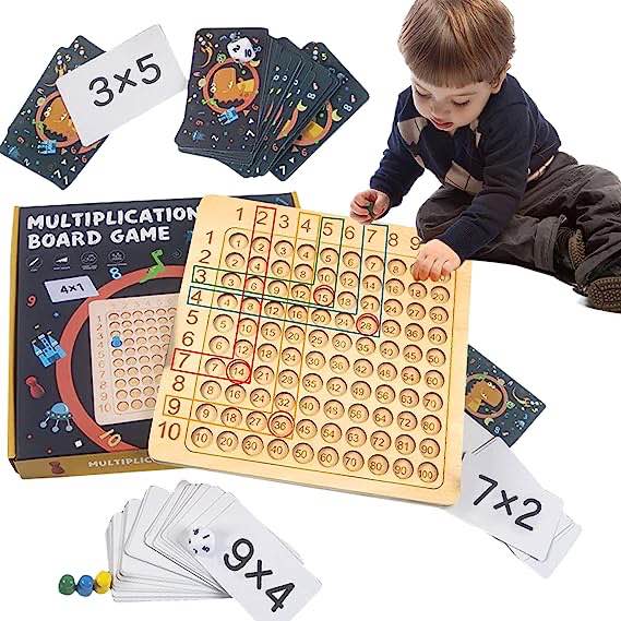 Wooden Math Multiplication Board Game, Montessori Multiplication Board Maths Game, Multiplication Board, Wooden Multiplication Board Montessori Multiplication, Multiplication Table Children Disposable