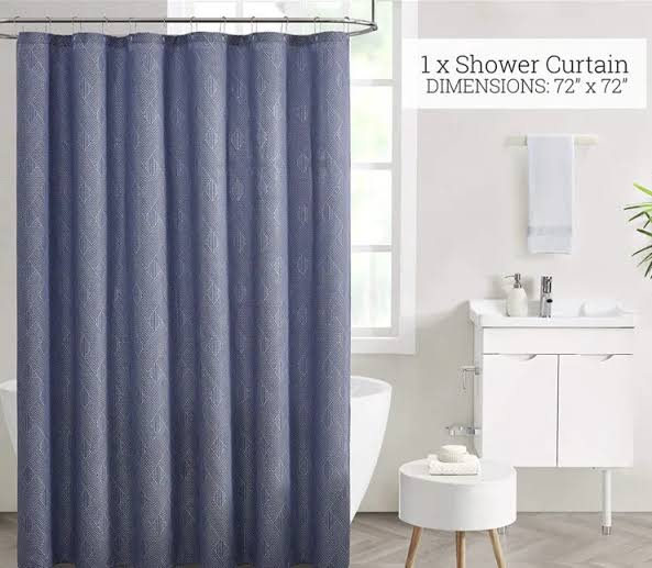 Tahari Home | Henry Bath Collection | Modern Heavyweight Waterproof Shower Cu...