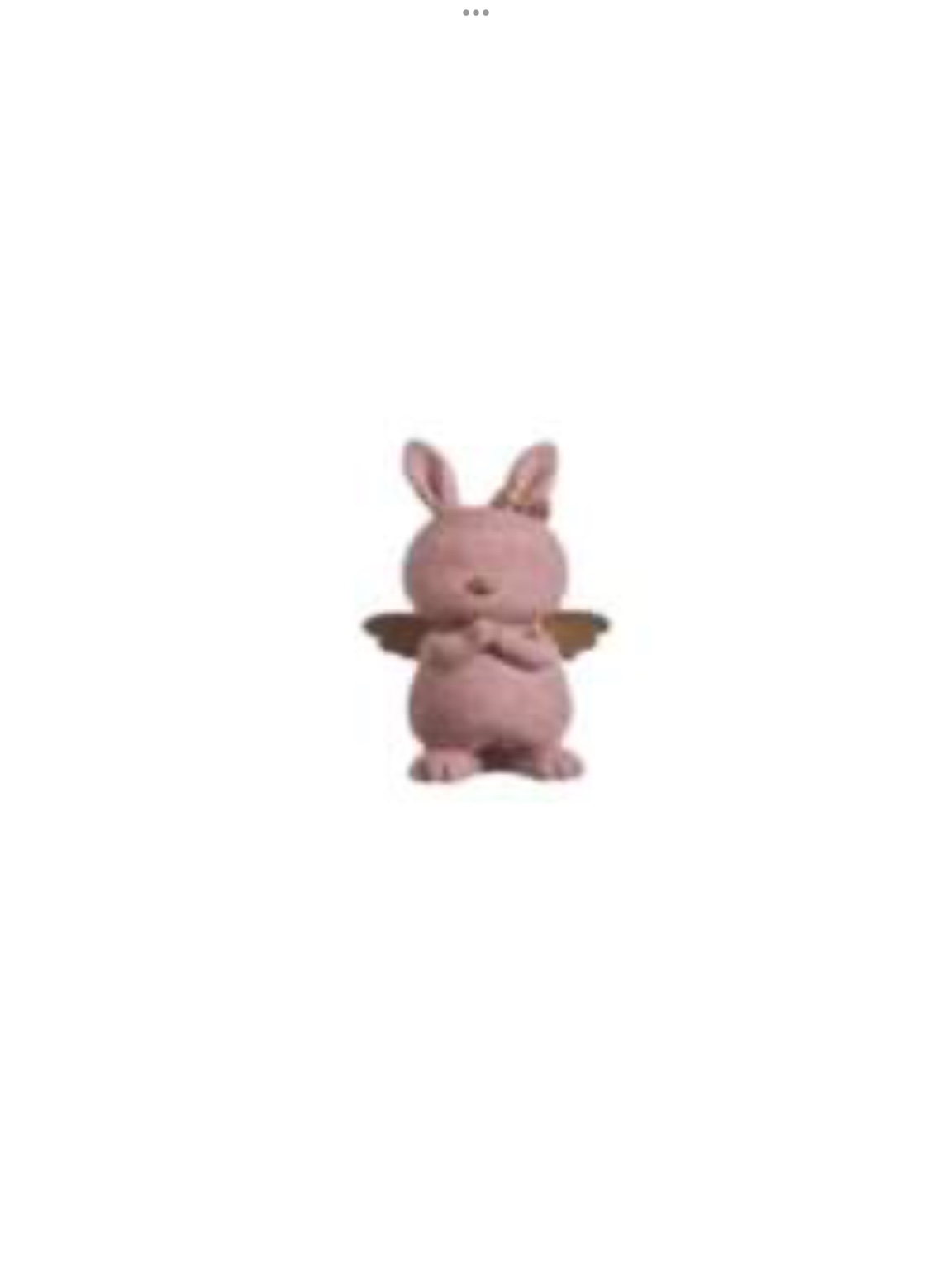 Rabbit with Bow Tie and Wings Figure Toy