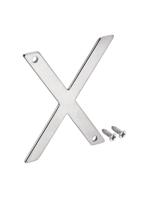 uxcell Stainless Steel House Letter, 1.97 Inch Letter X for Mailbox Hotel Address Door Sign, Polishing