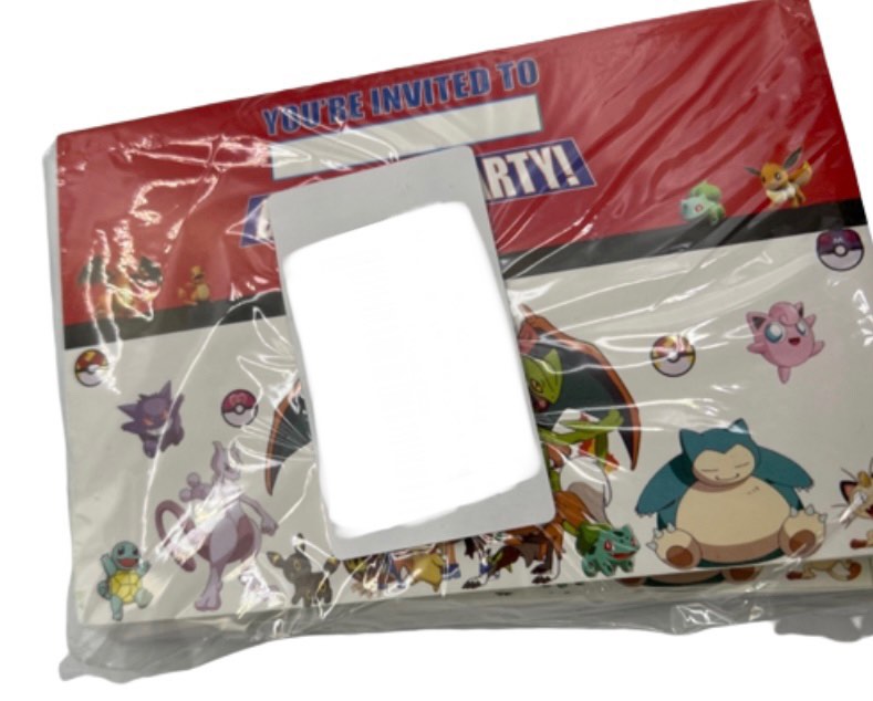 24Pcs Kids Cartoon Party Supplies Cartoon Birthday Party Invitations Cards with 24Pcs White Envelopes, Kids Birthday Party Invitations for Boy Girls, Cartoon Party Favor for Birthday Party Decorations